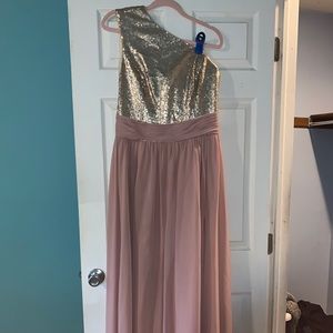 Blush sequined Evening dress